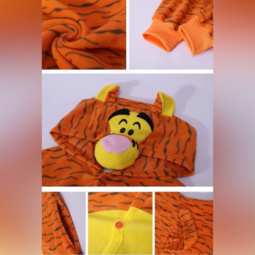 SWEETXIN Unisex Kids Cartoon TIGGER pijama/costume for 12 years